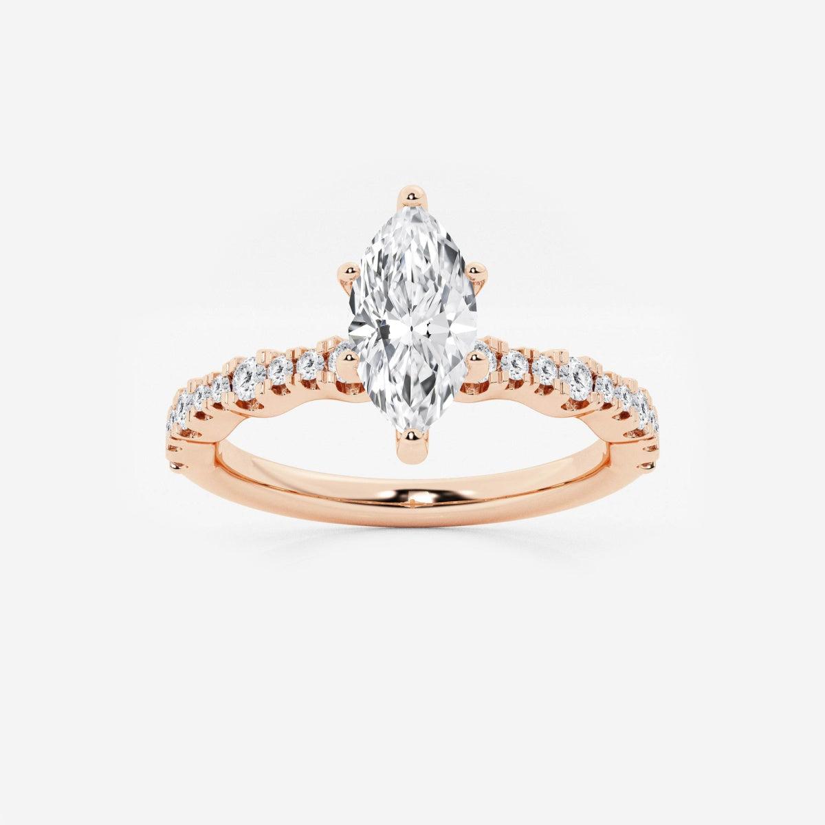 Clara - Station Side Stones Engagement Ring