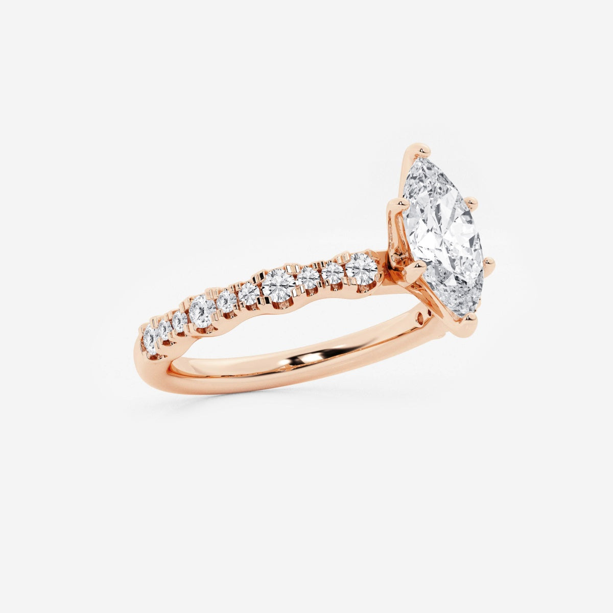 Clara - Station Side Stones Engagement Ring