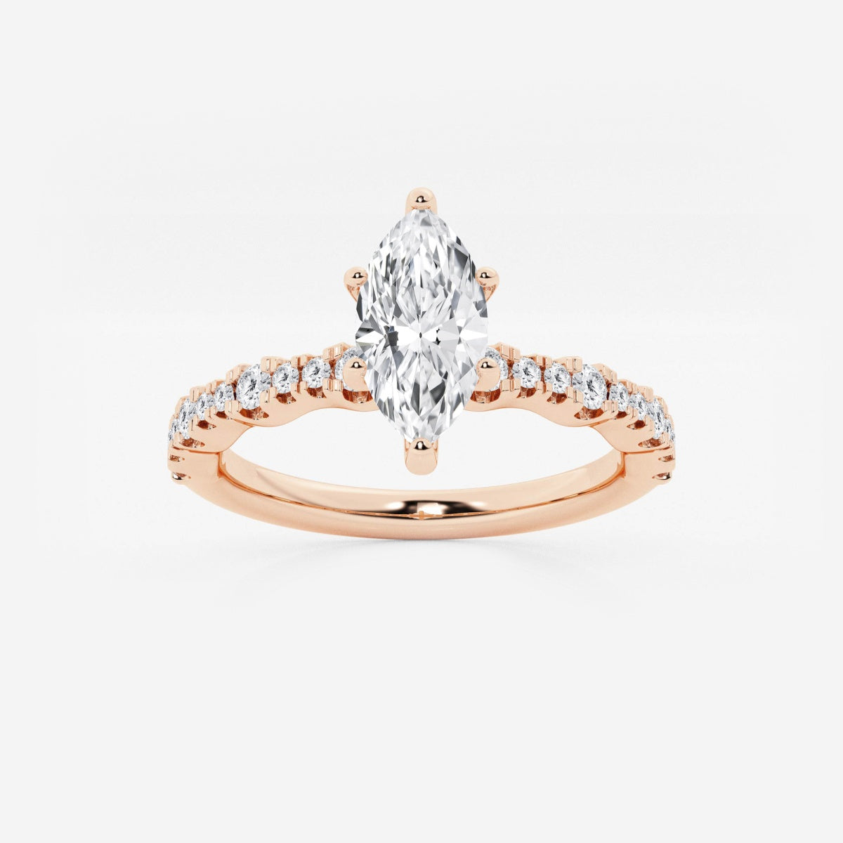 Clara - Station Side Stones Engagement Ring