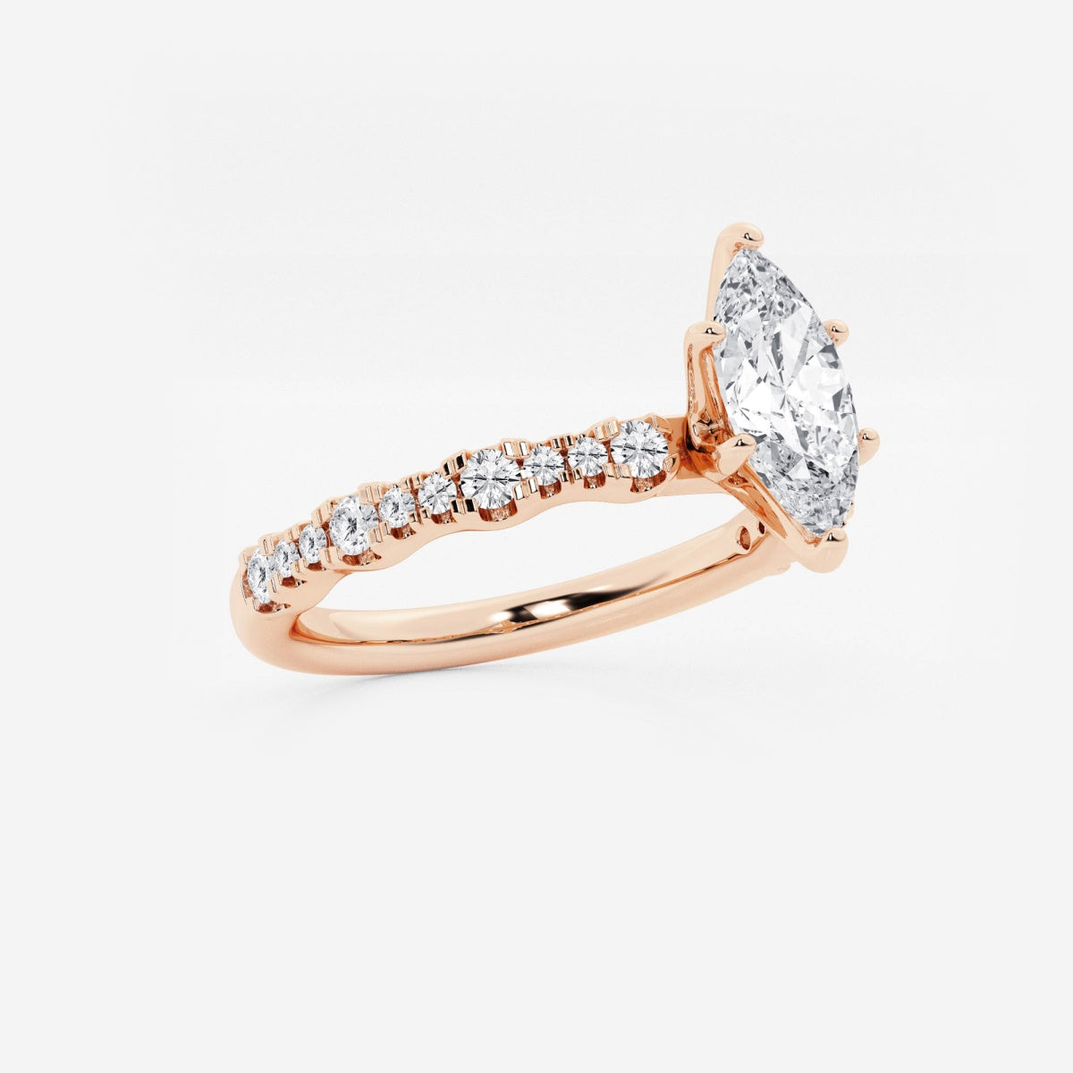 Clara - Station Side Stones Engagement Ring