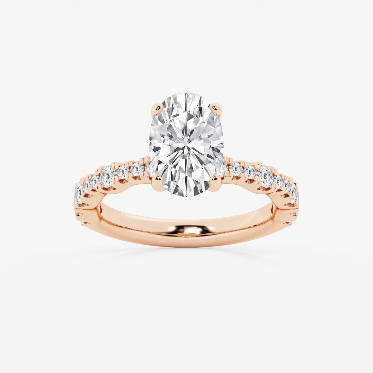 Clara - Station Side Stones Engagement Ring