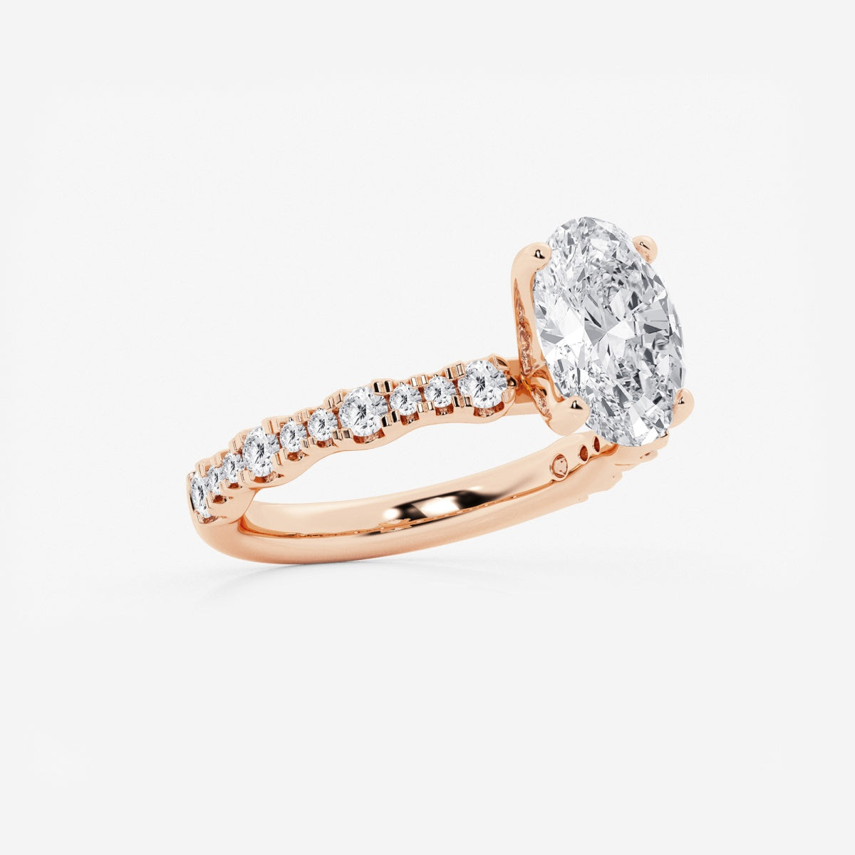 Clara - Station Side Stones Engagement Ring