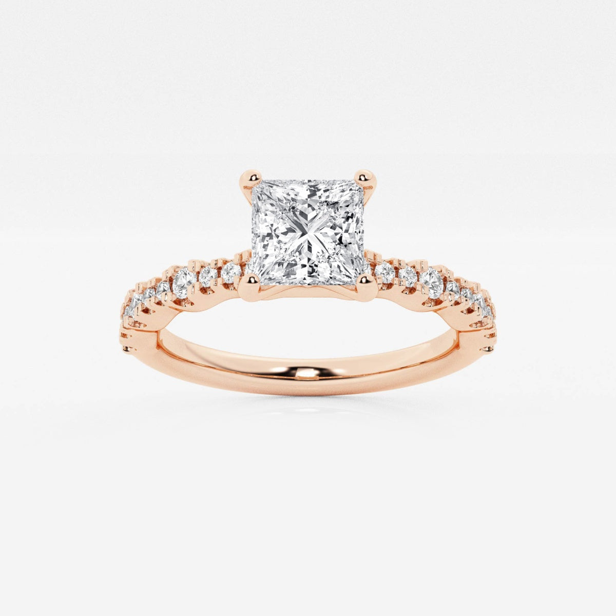 Clara - Station Side Stones Engagement Ring