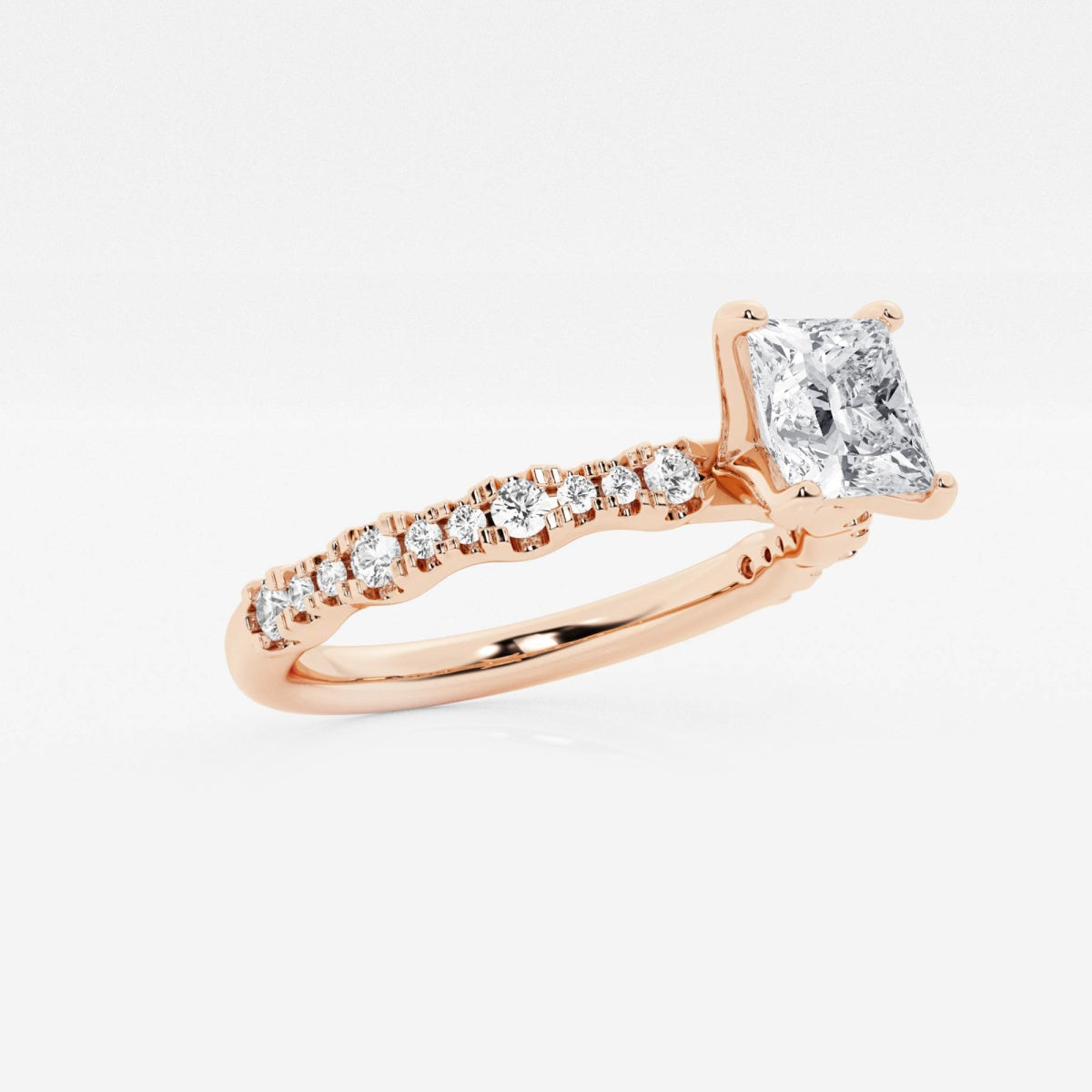 Clara - Station Side Stones Engagement Ring