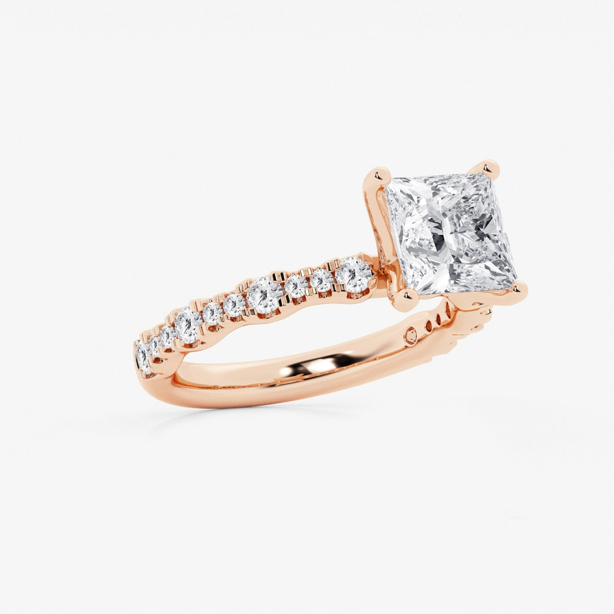 Clara - Station Side Stones Engagement Ring