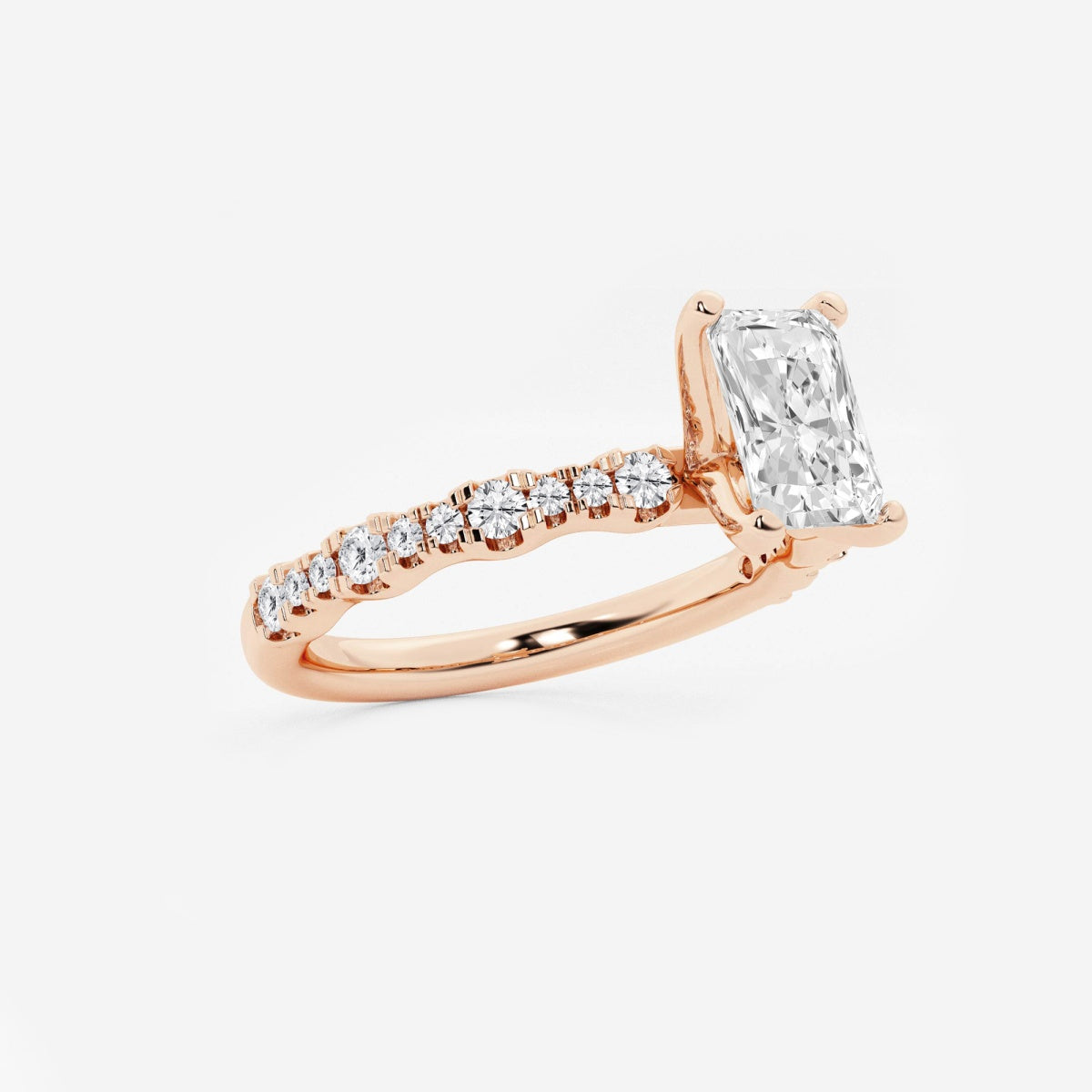 Clara - Station Side Stones Engagement Ring