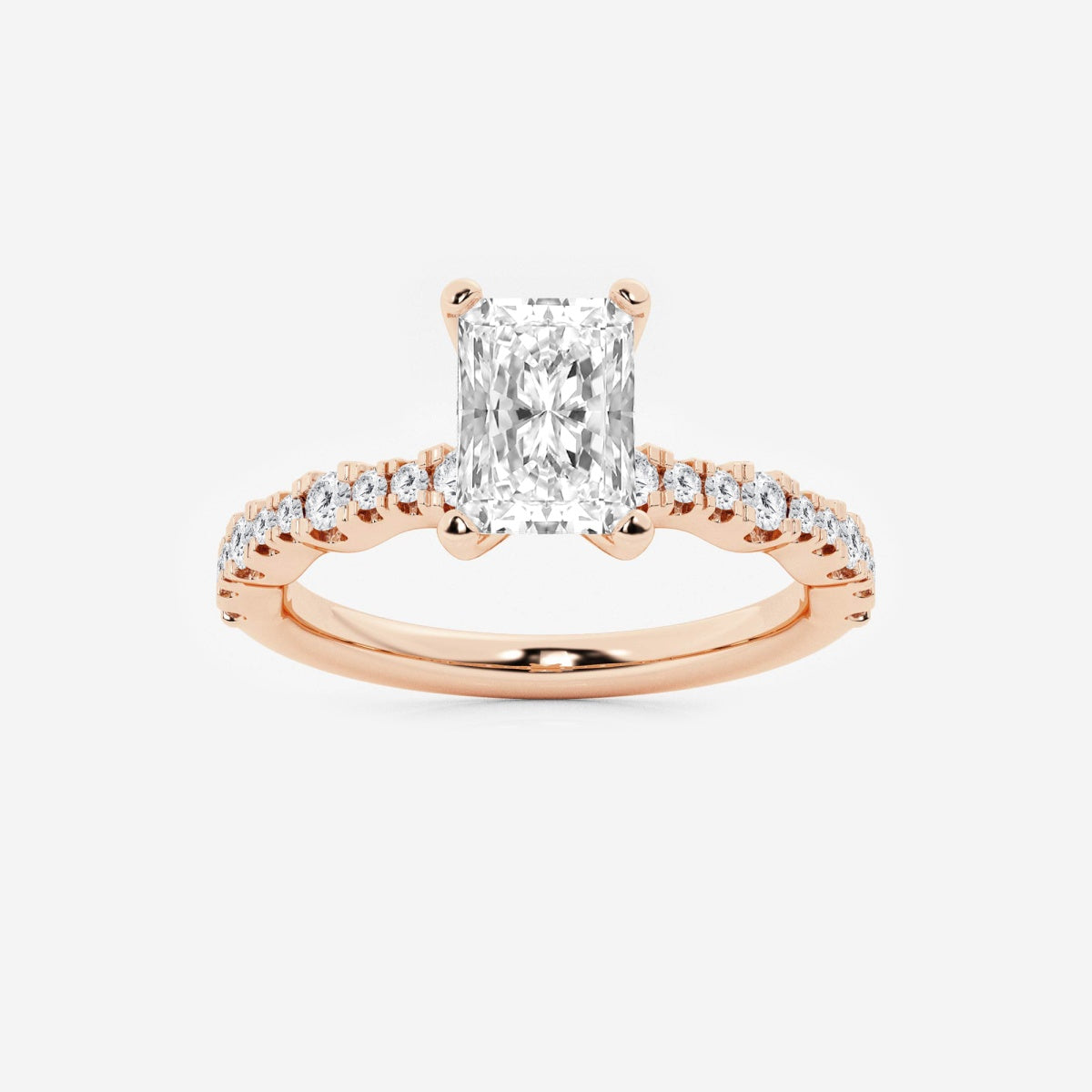 Clara - Station Side Stones Engagement Ring