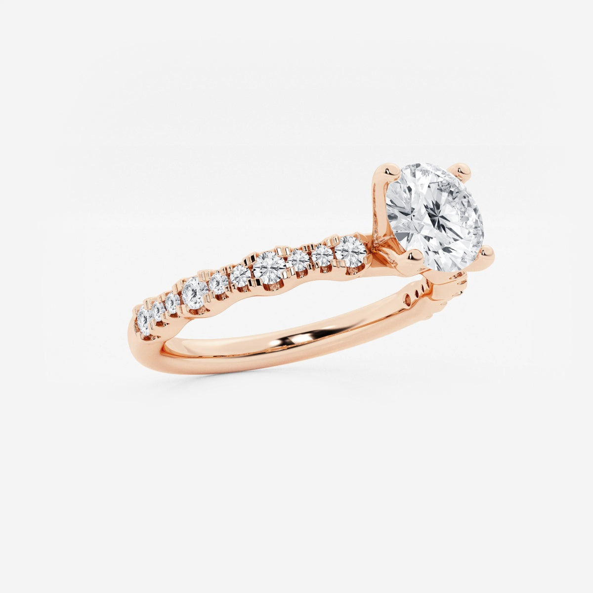 Clara - Station Side Stones Engagement Ring