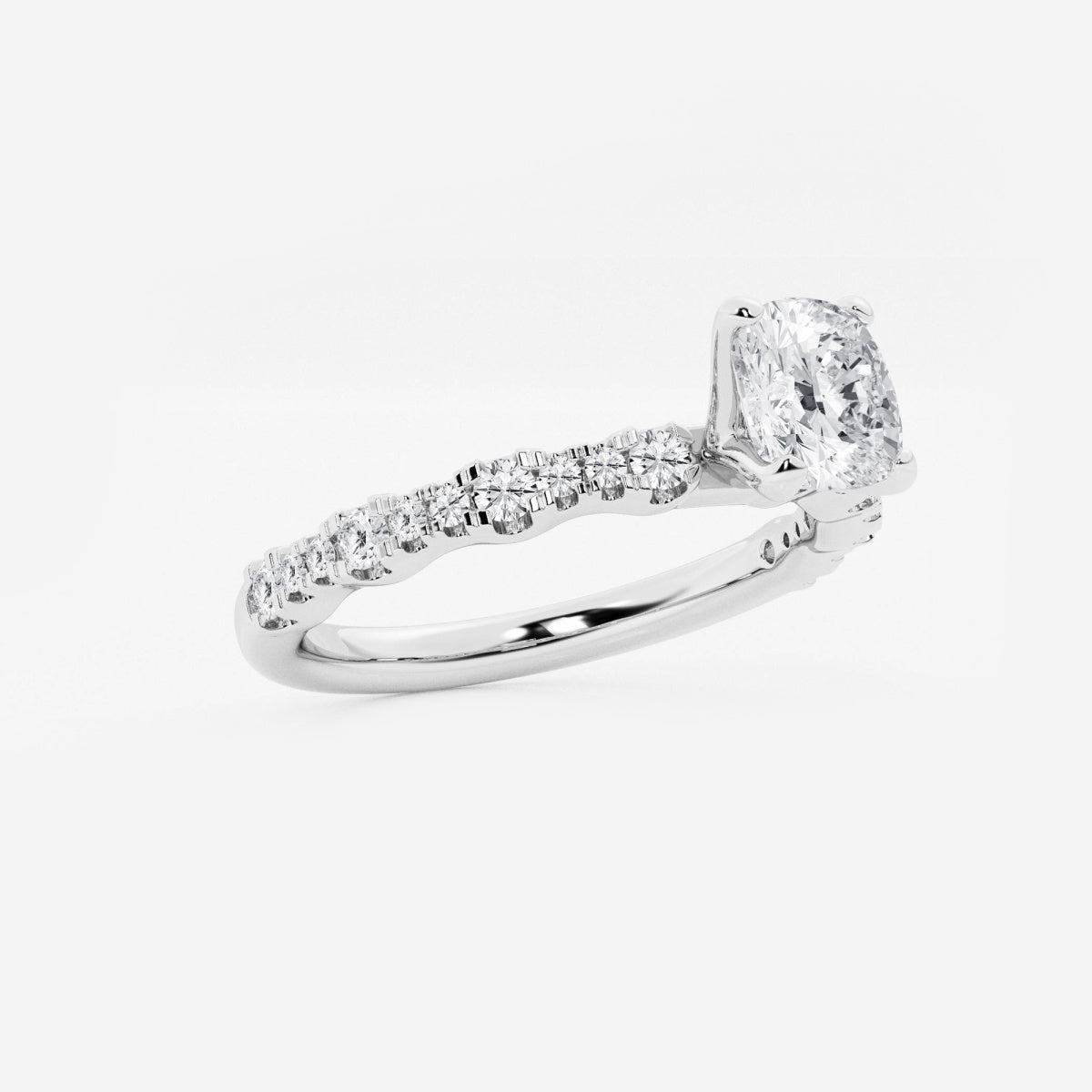 Clara - Station Side Stones Engagement Ring