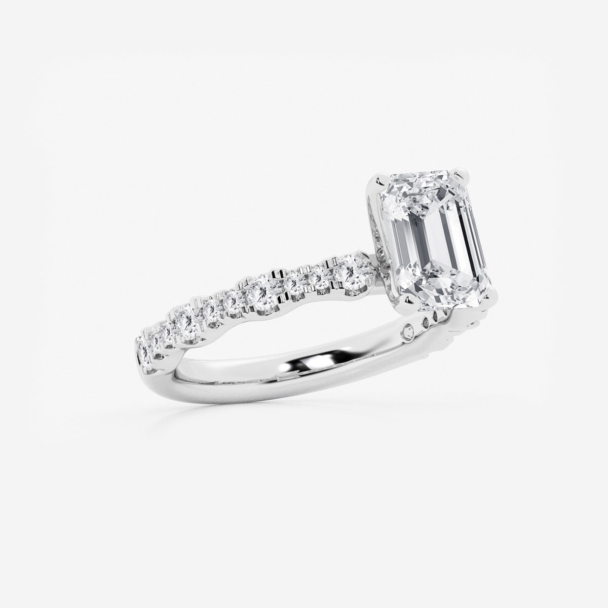 Clara - Station Side Stones Engagement Ring