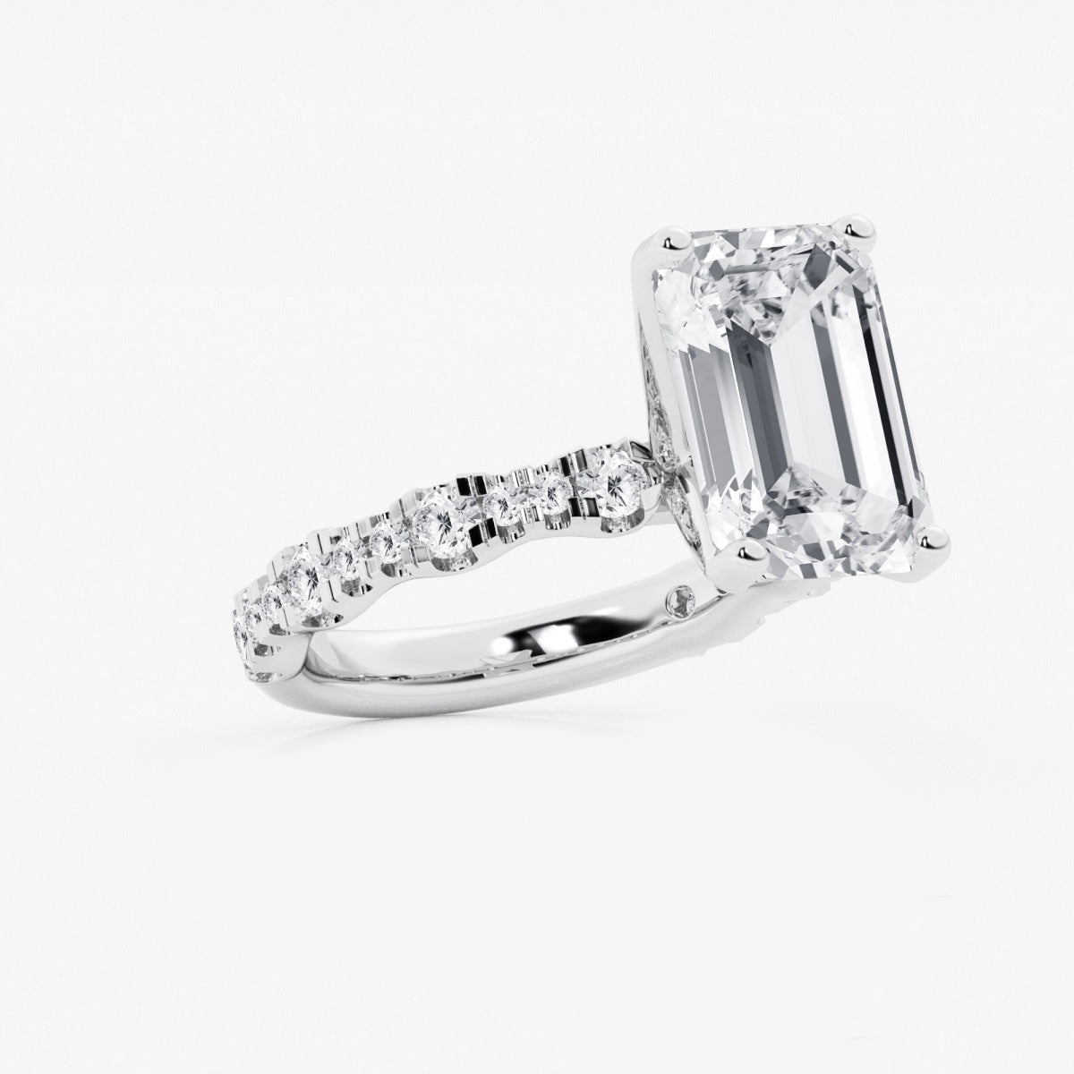 Clara - Station Side Stones Engagement Ring