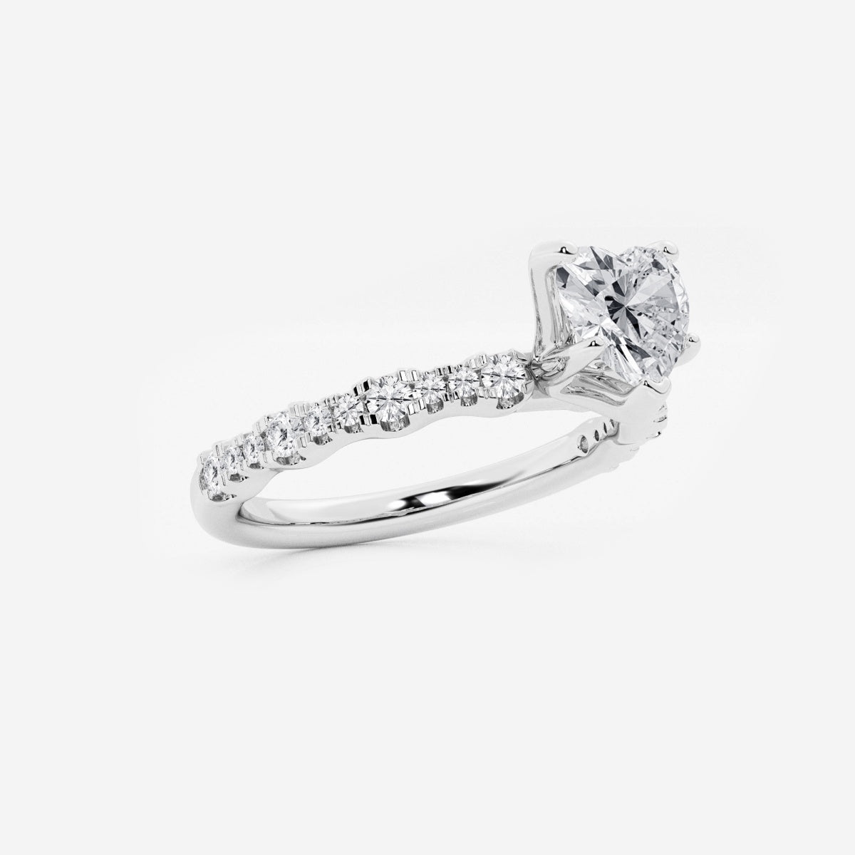 Clara - Station Side Stones Engagement Ring