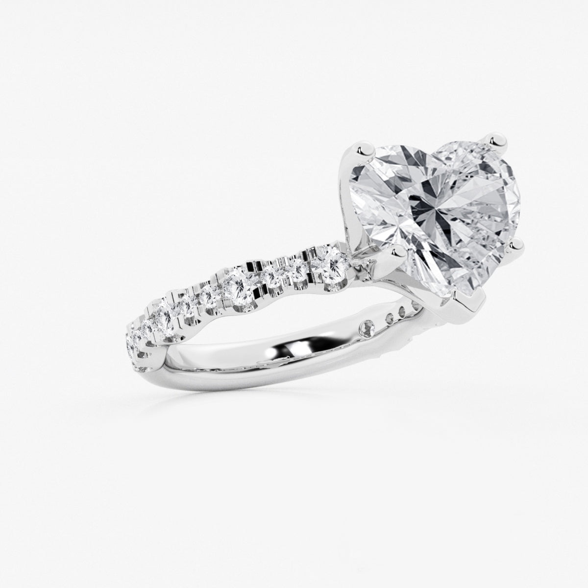 Clara - Station Side Stones Engagement Ring