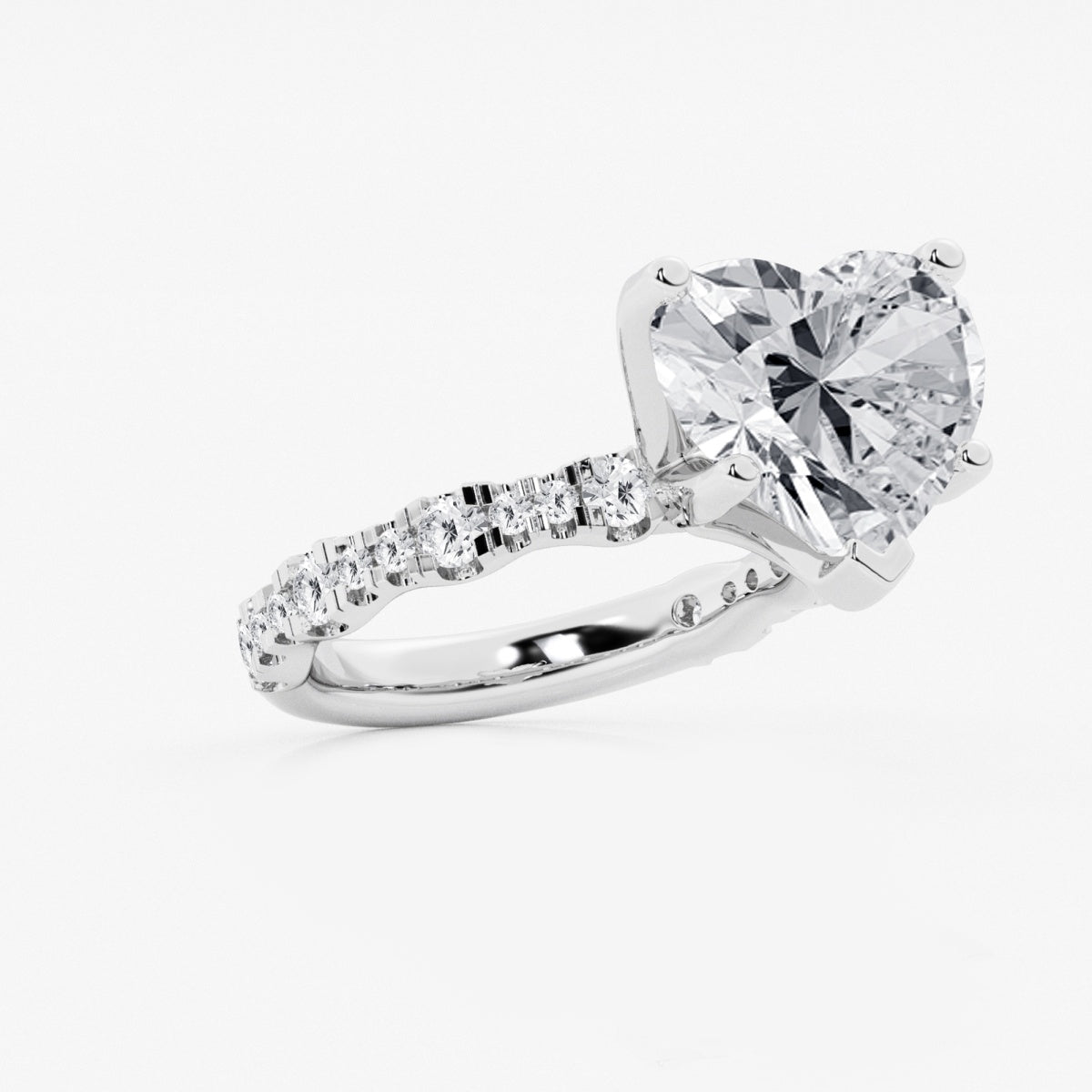 Clara - Station Side Stones Engagement Ring