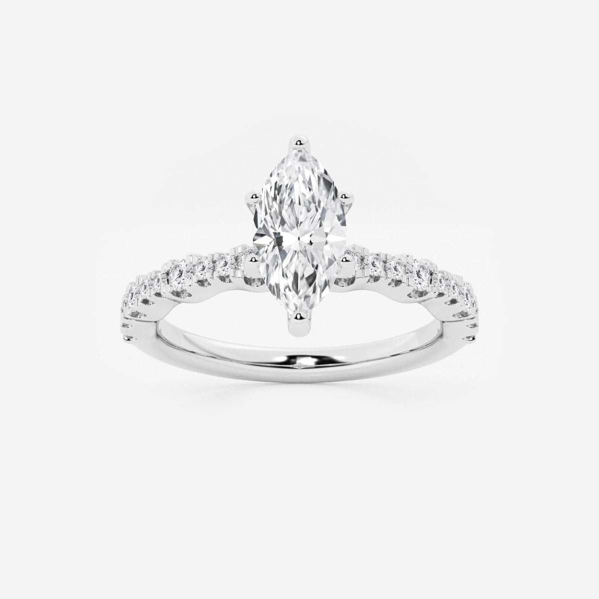 Clara - Station Side Stones Engagement Ring