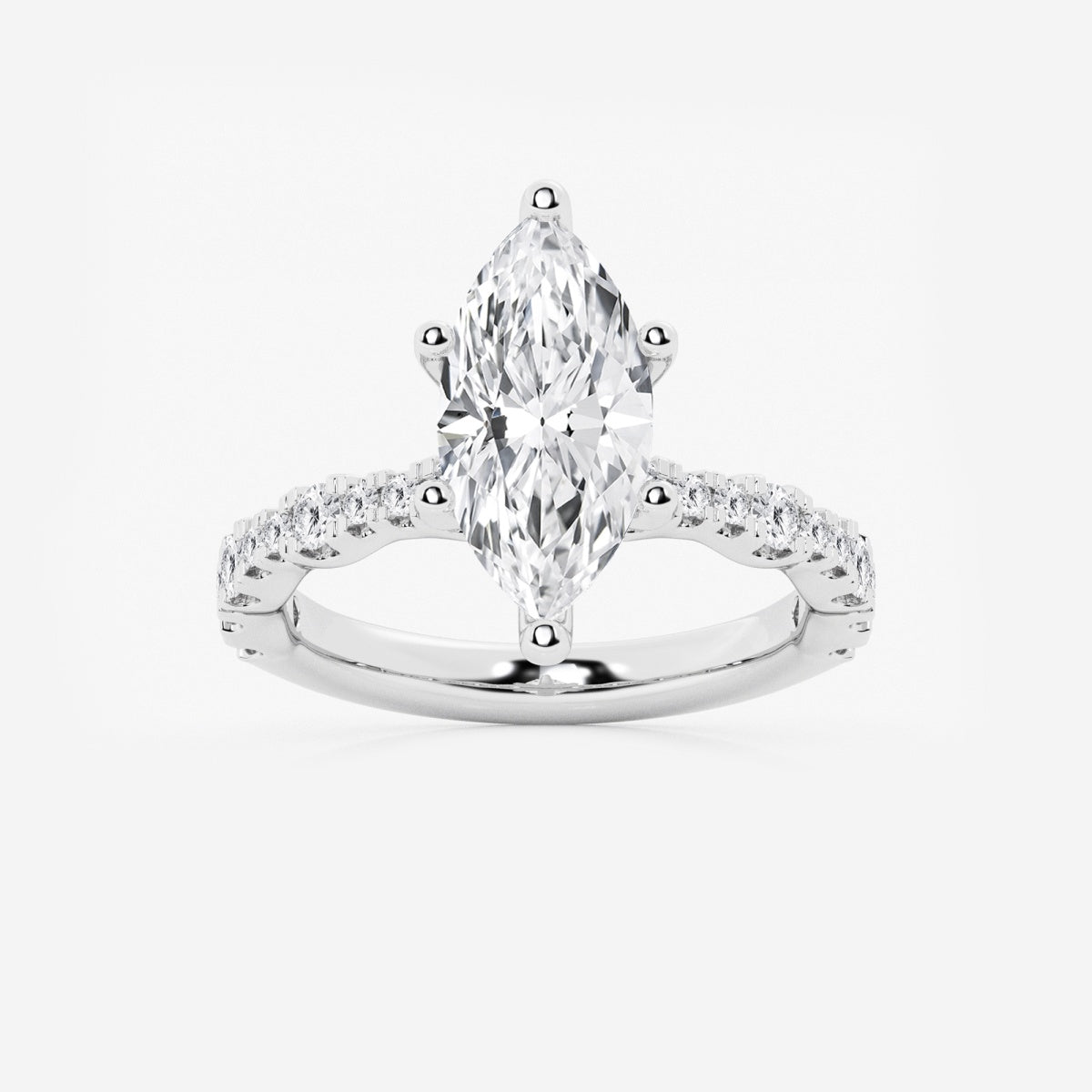 Clara - Station Side Stones Engagement Ring