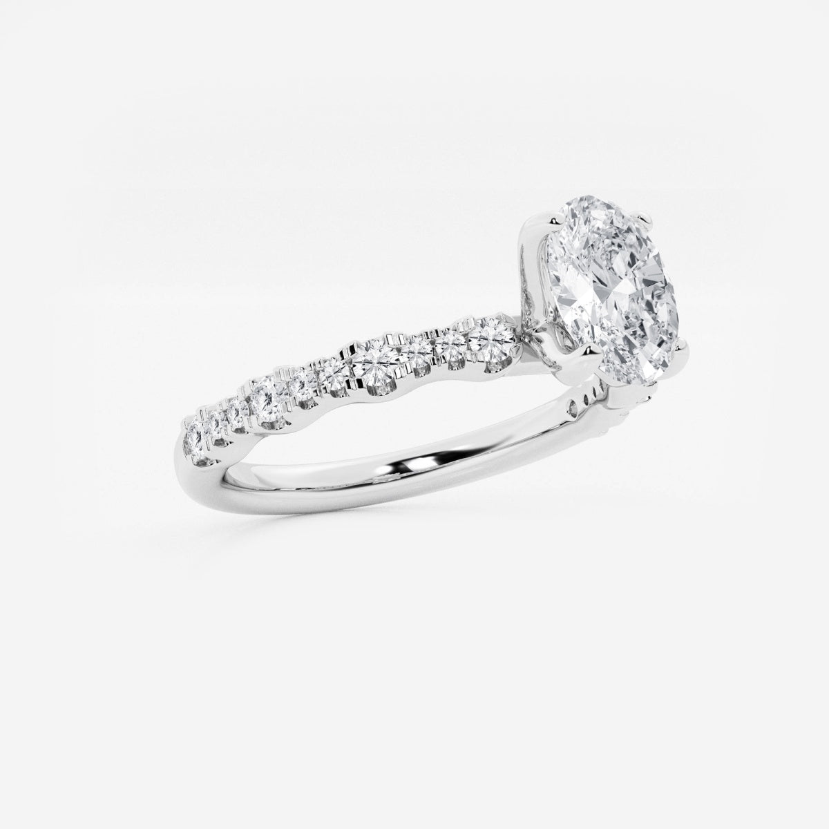 Clara - Station Side Stones Engagement Ring