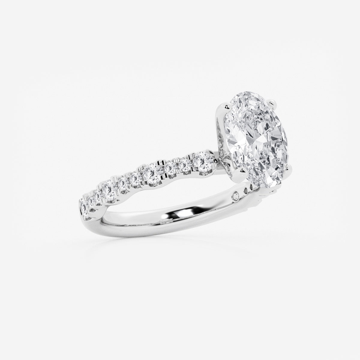 Clara - Station Side Stones Engagement Ring