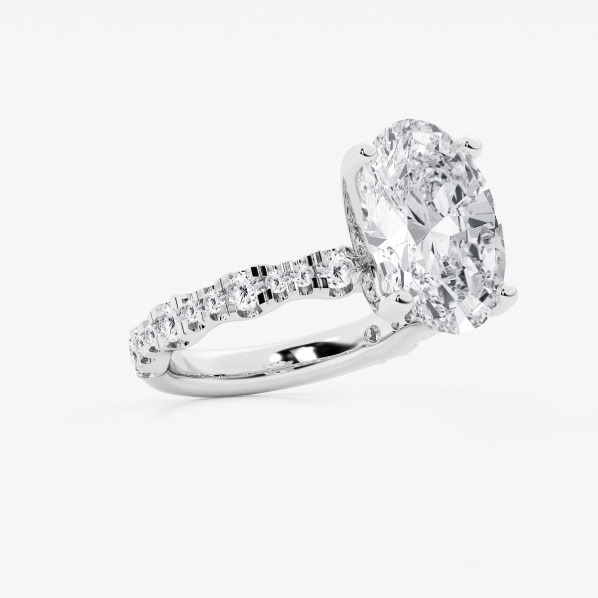 Clara - Station Side Stones Engagement Ring