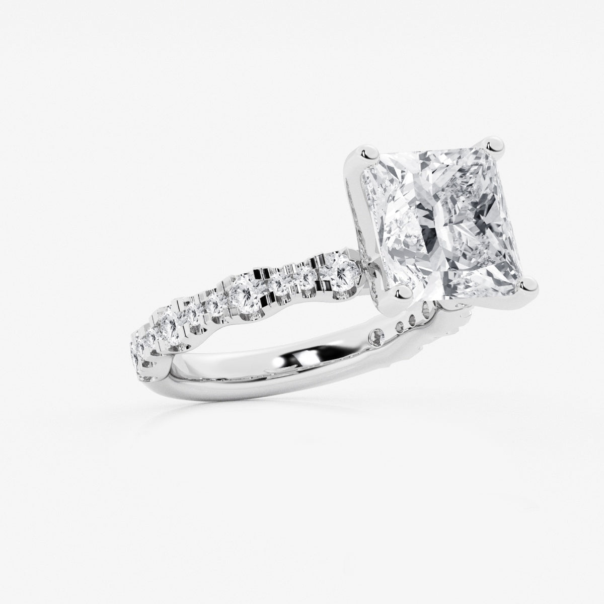 Clara - Station Side Stones Engagement Ring