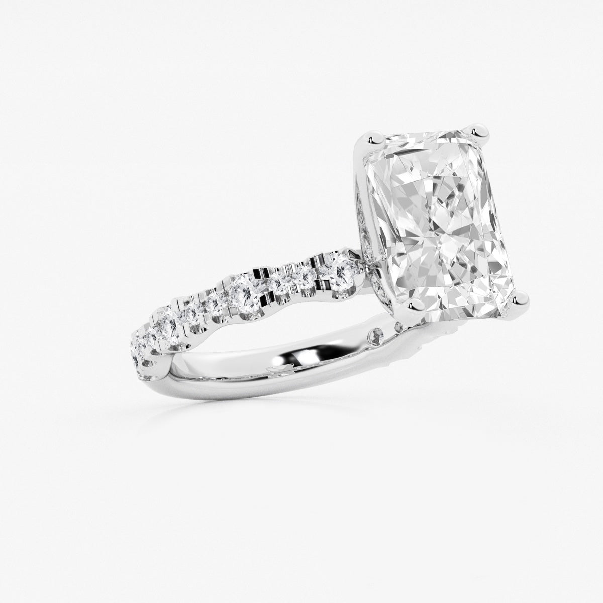 Clara - Station Side Stones Engagement Ring