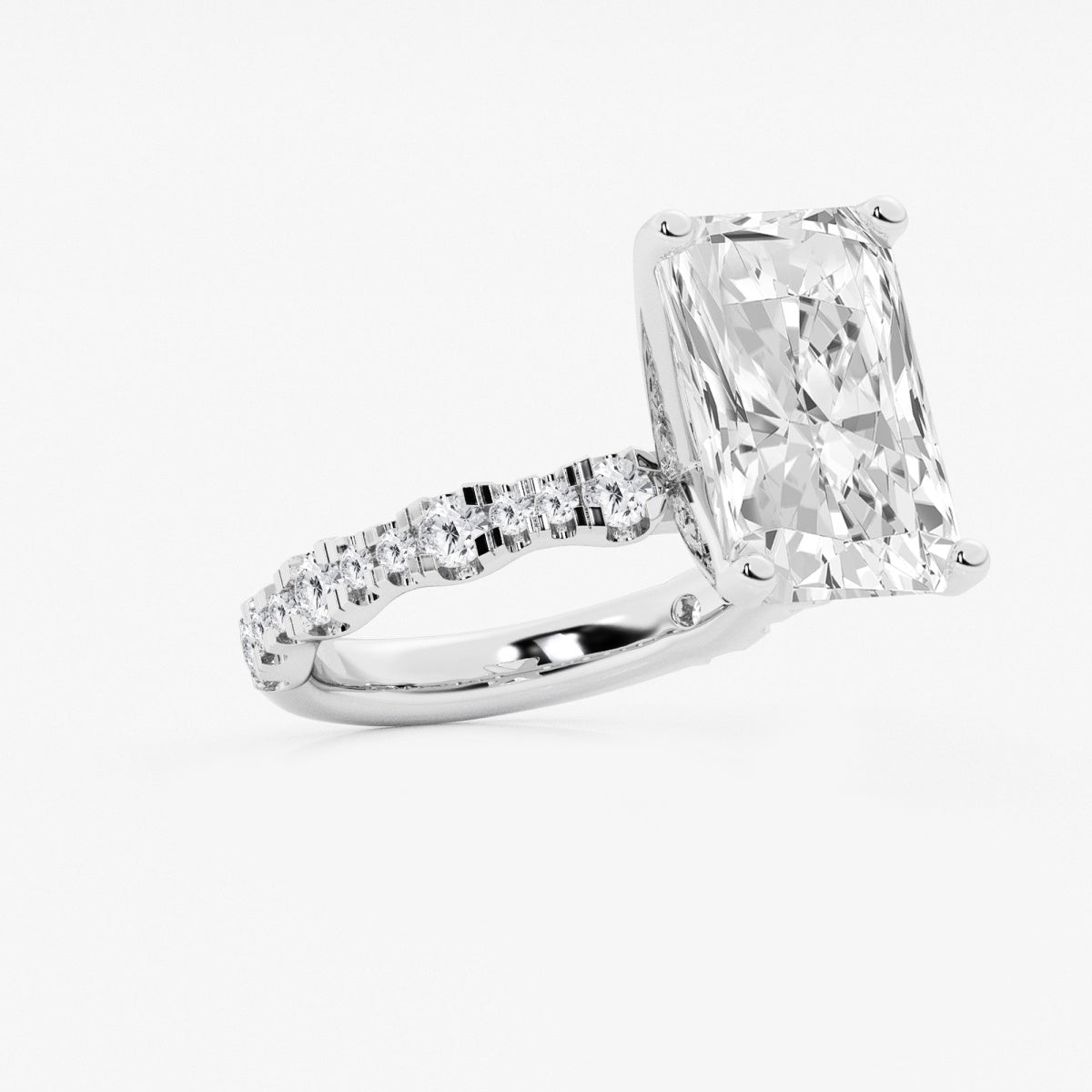 Clara - Station Side Stones Engagement Ring