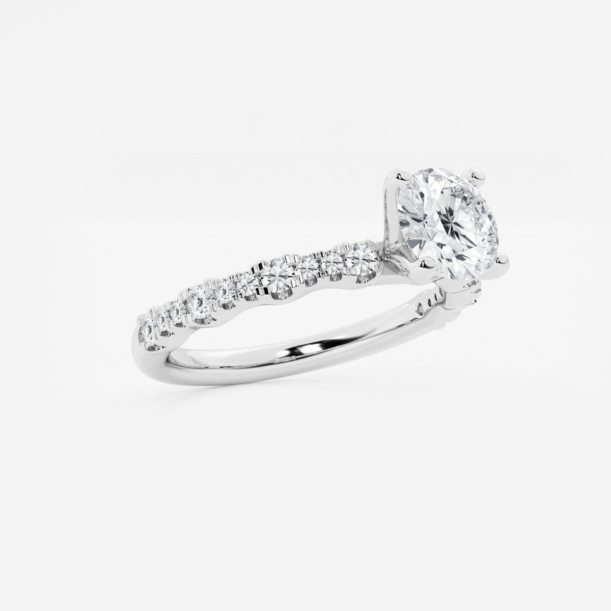 Clara - Station Side Stones Engagement Ring