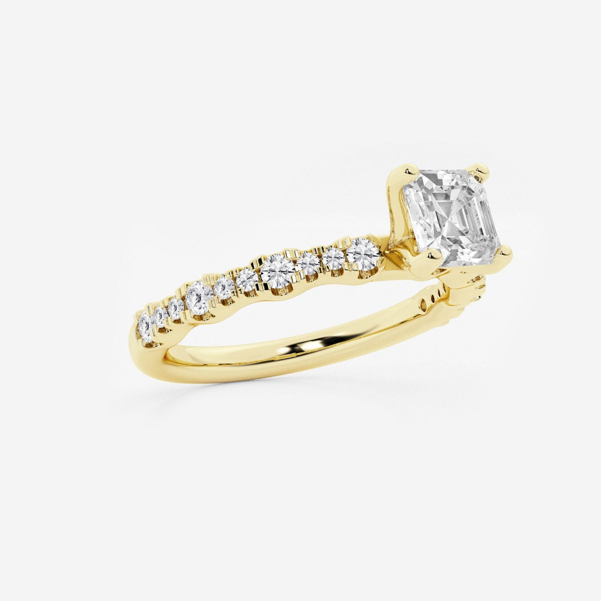 Clara - Station Side Stones Engagement Ring