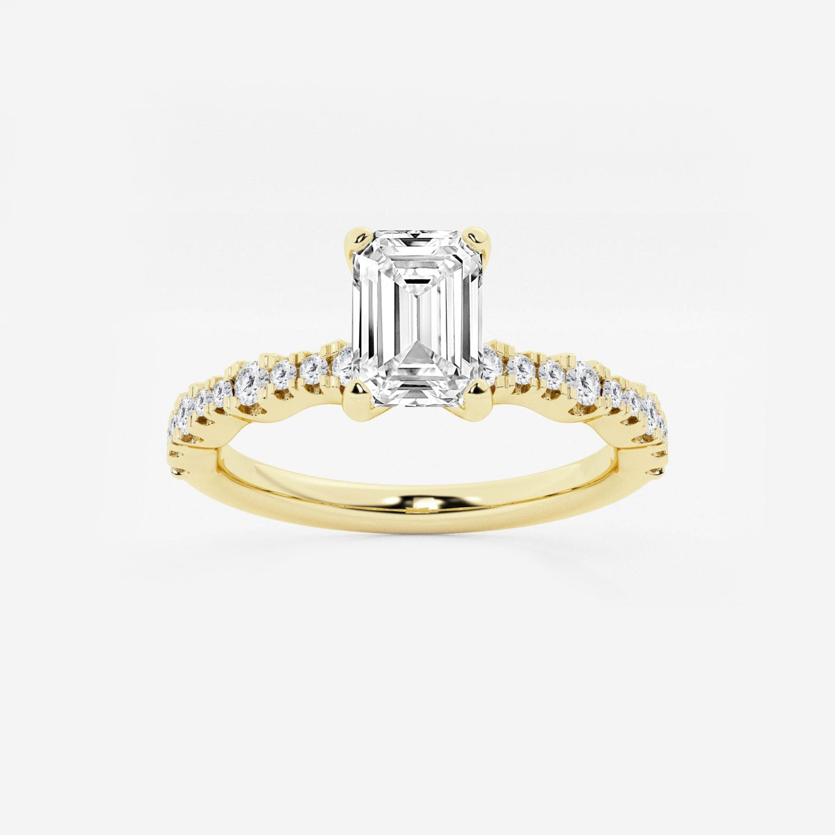 Clara - Station Side Stones Engagement Ring