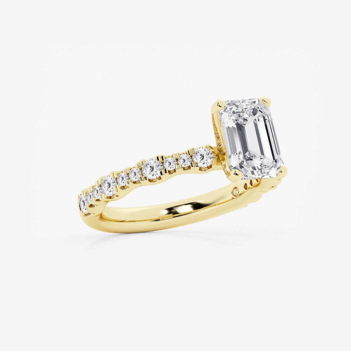 Clara - Station Side Stones Engagement Ring