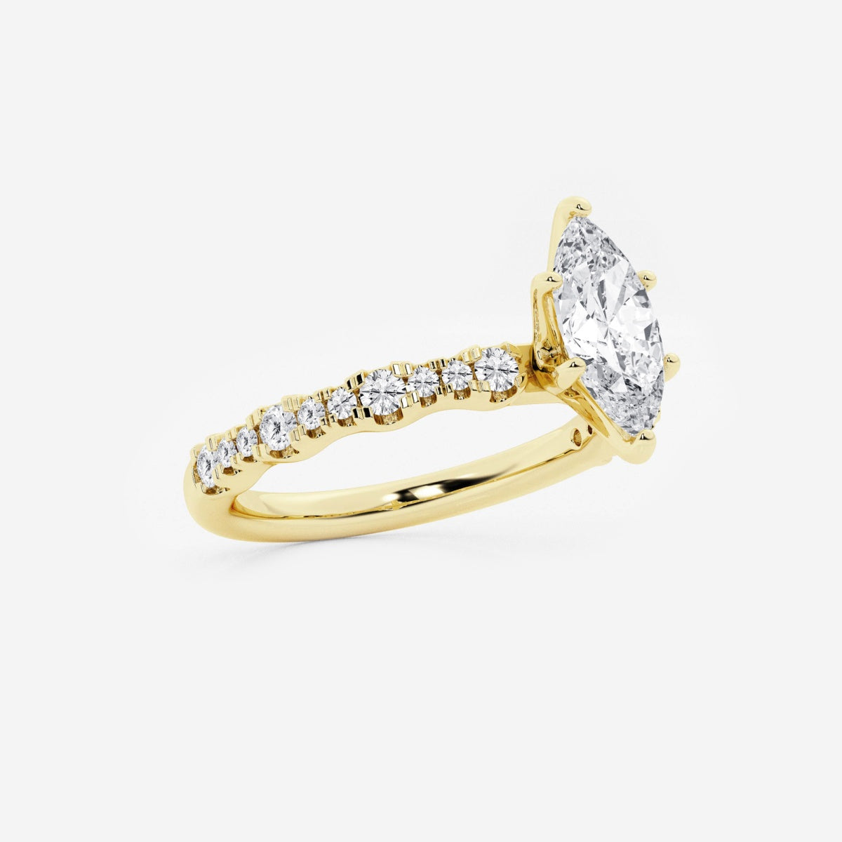 Clara - Station Side Stones Engagement Ring