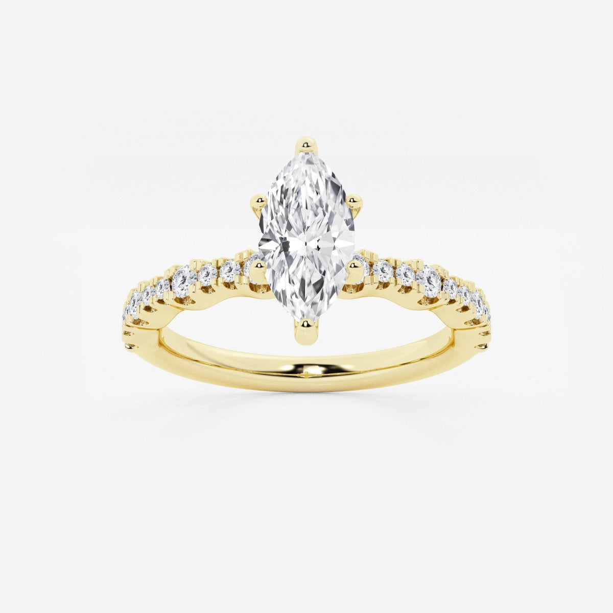 Clara - Station Side Stones Engagement Ring