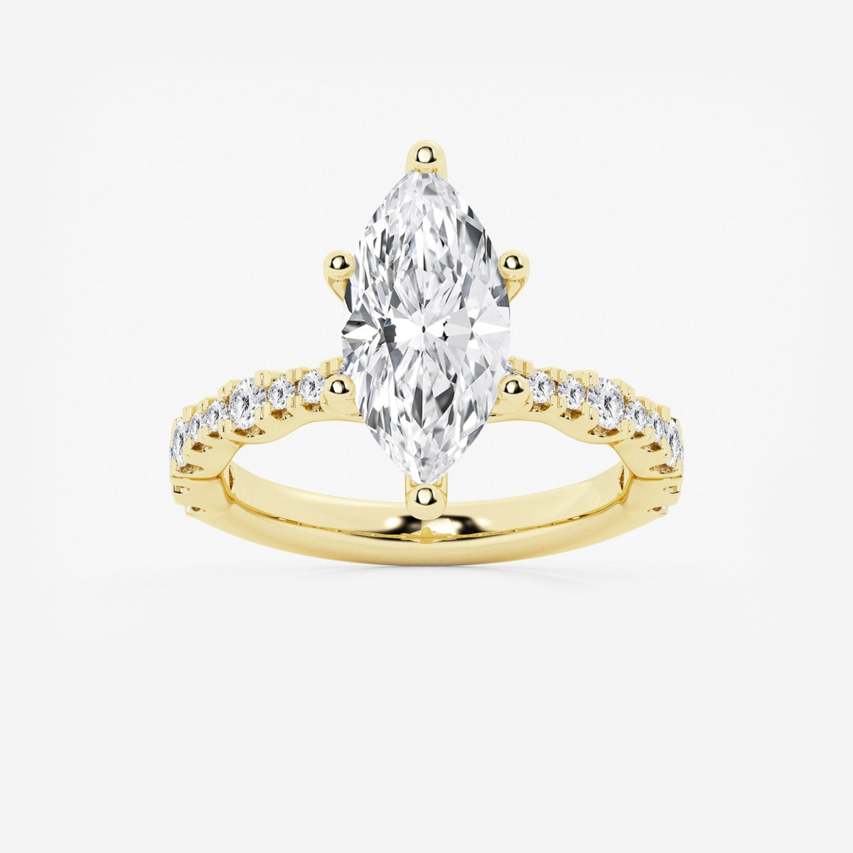 Clara - Station Side Stones Engagement Ring