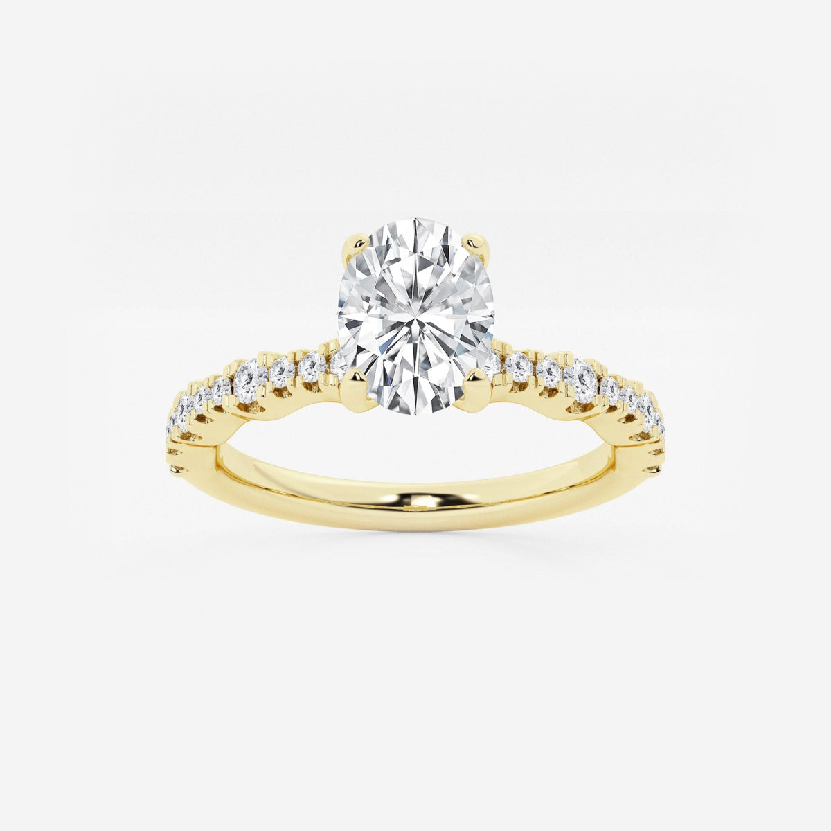 Clara - Station Side Stones Engagement Ring