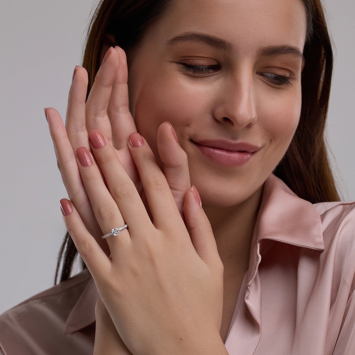 Clara - Station Side Stones Engagement Ring