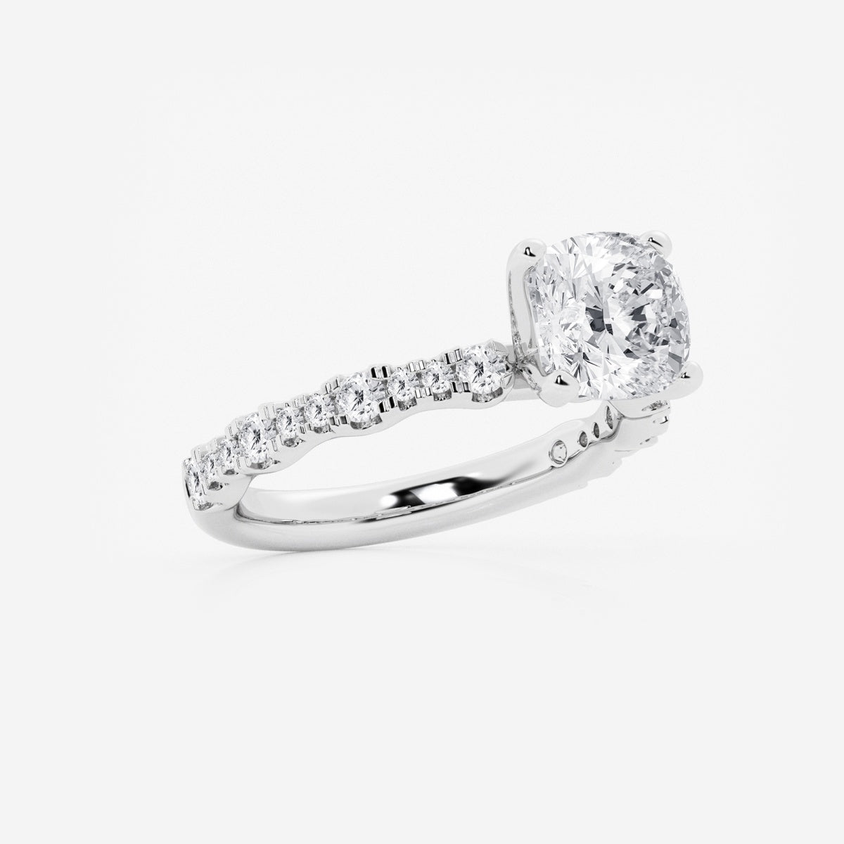 Clara - Station Side Stones Engagement Ring