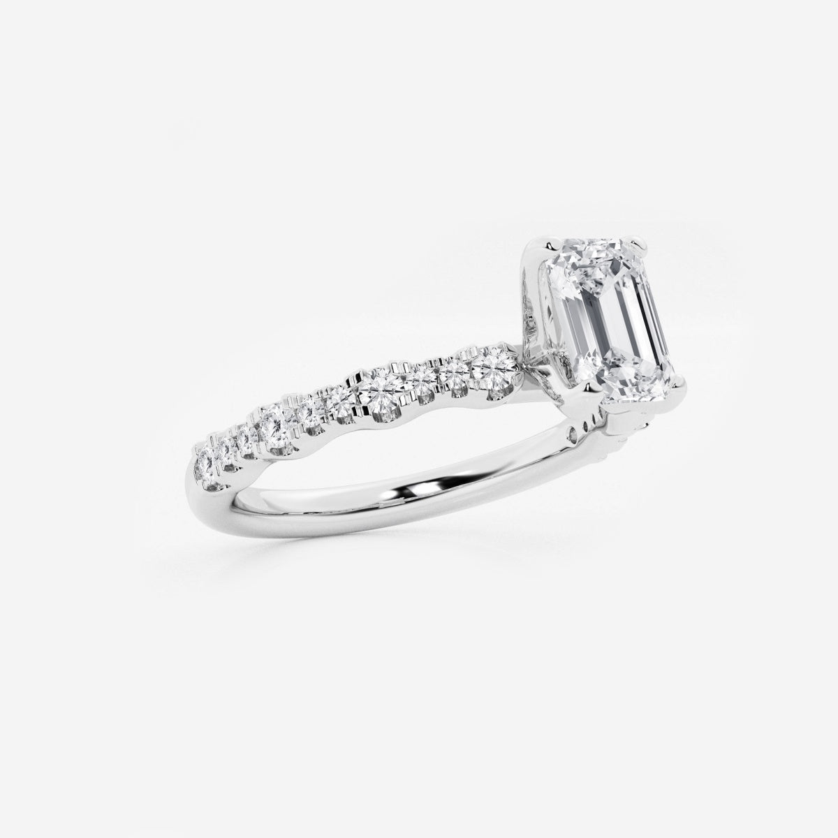 Clara - Station Side Stones Engagement Ring