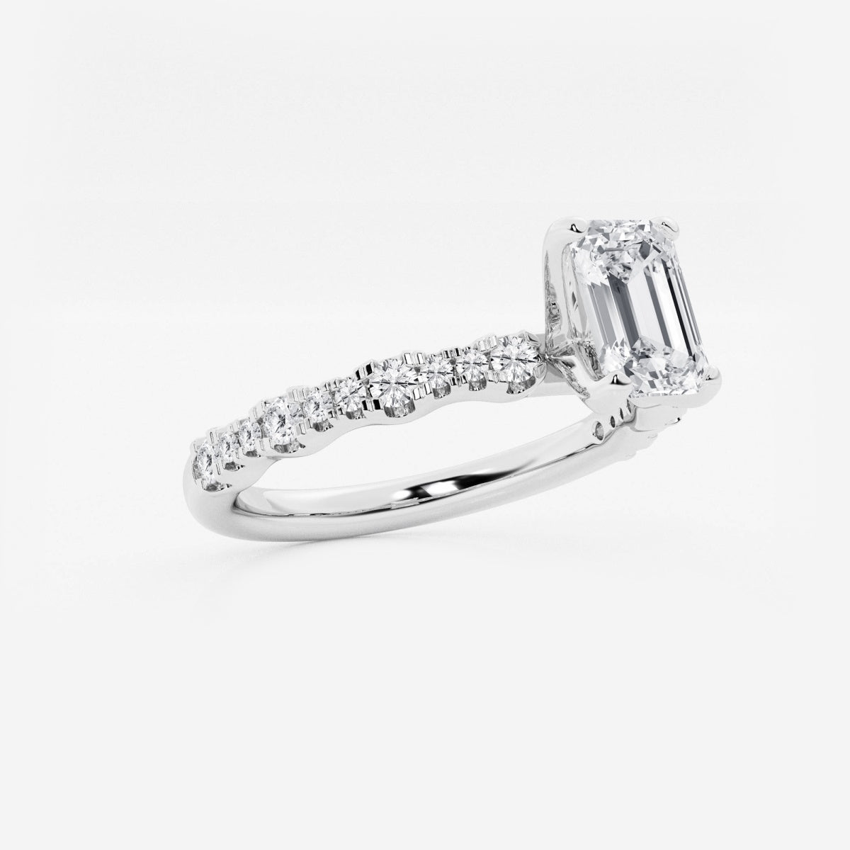 Clara - Station Side Stones Engagement Ring