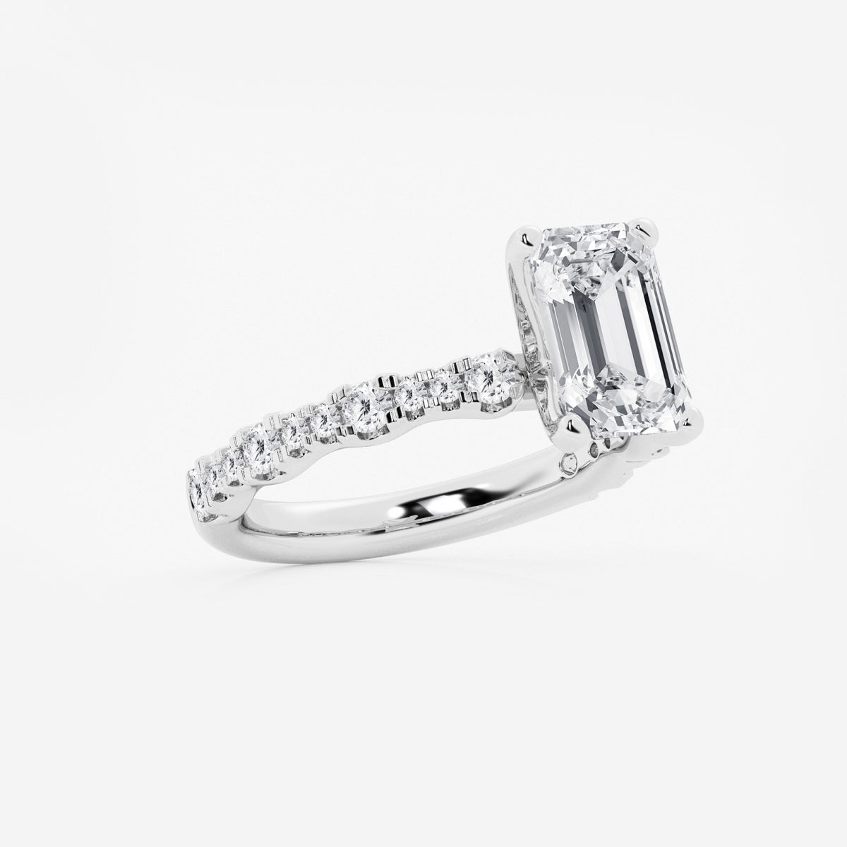 Clara - Station Side Stones Engagement Ring