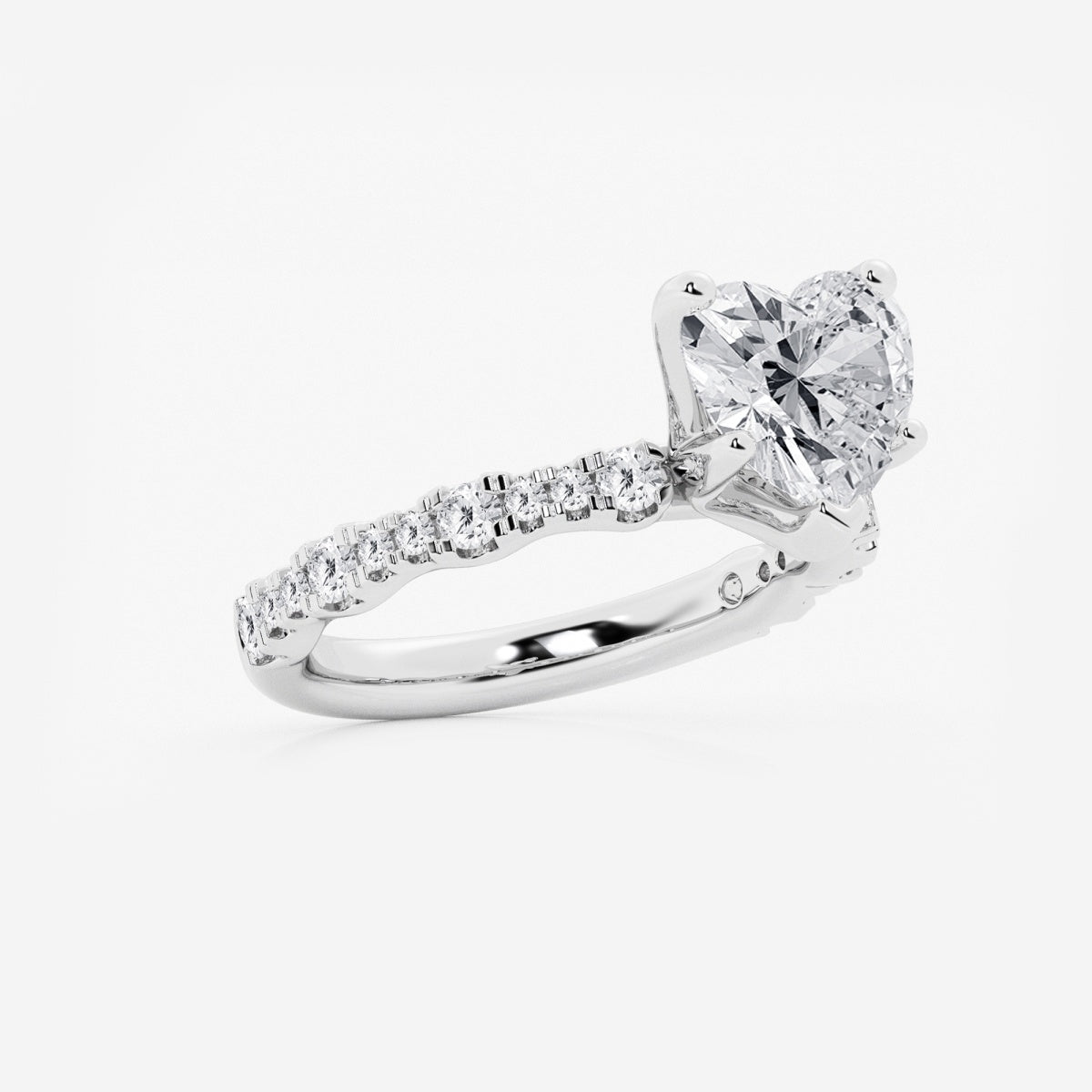 Clara - Station Side Stones Engagement Ring