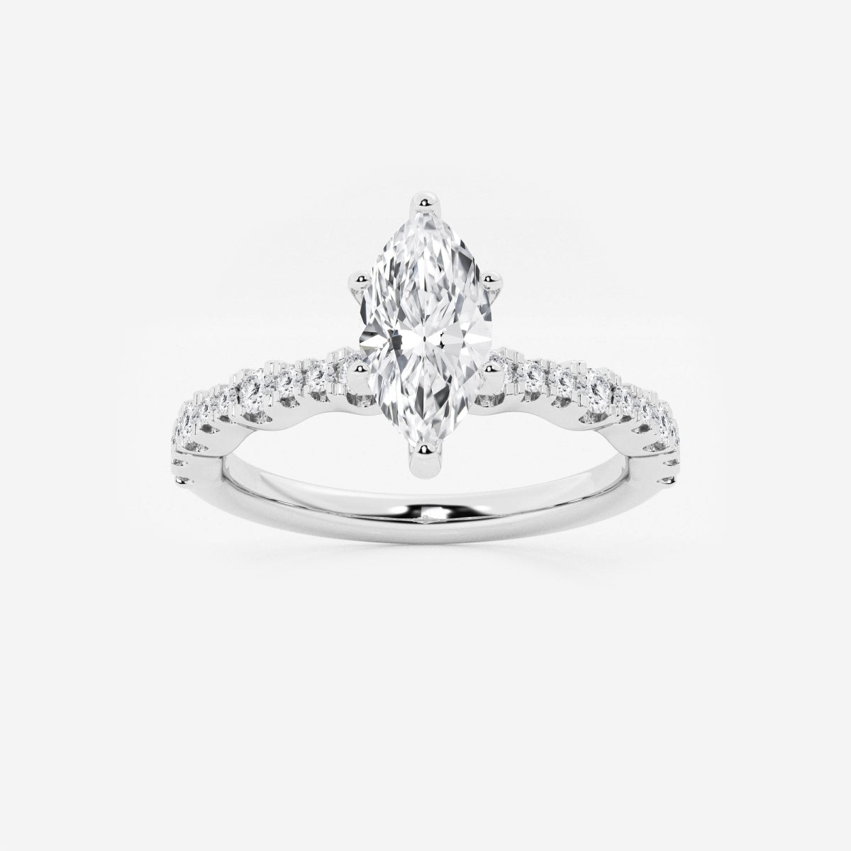 Clara - Station Side Stones Engagement Ring