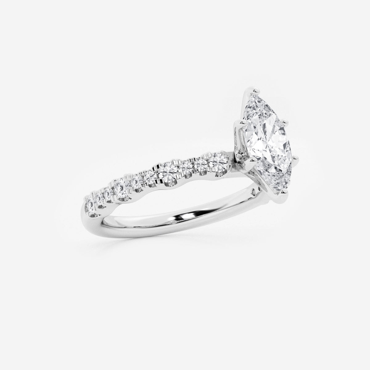 Clara - Station Side Stones Engagement Ring