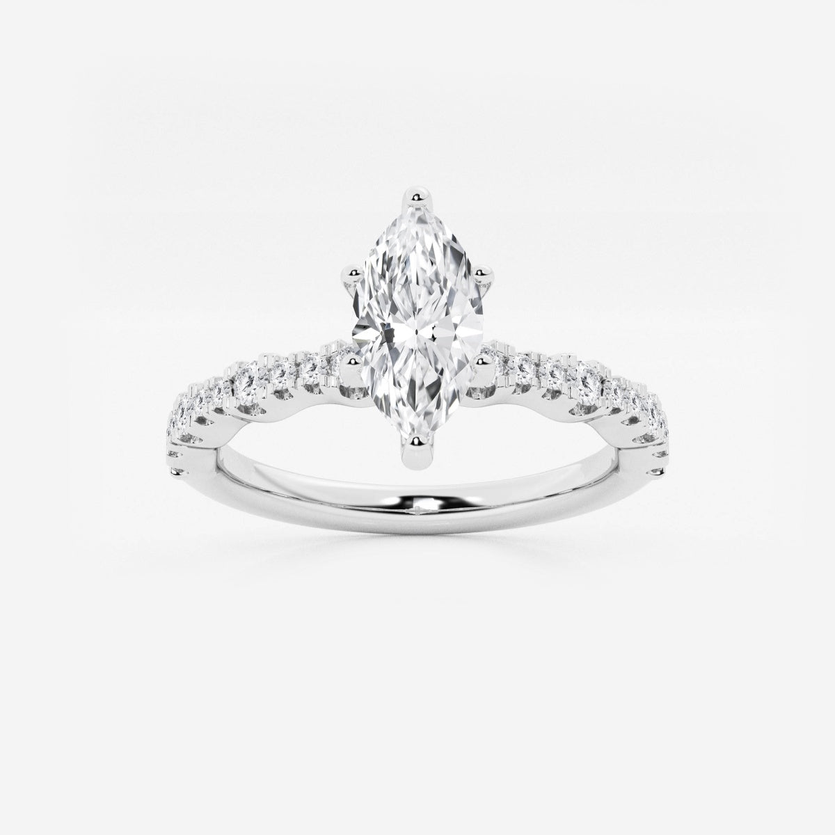 Clara - Station Side Stones Engagement Ring