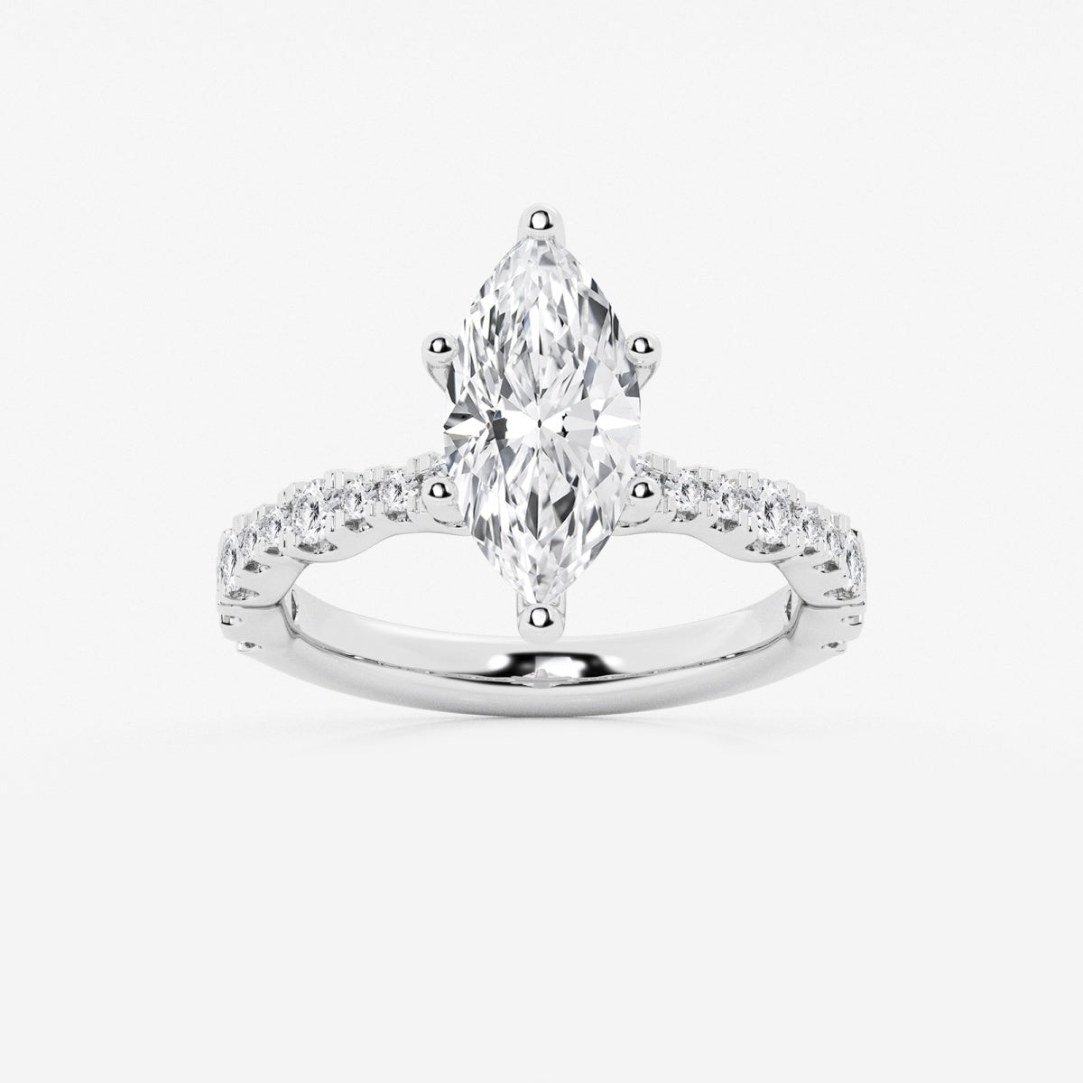 Clara - Station Side Stones Engagement Ring