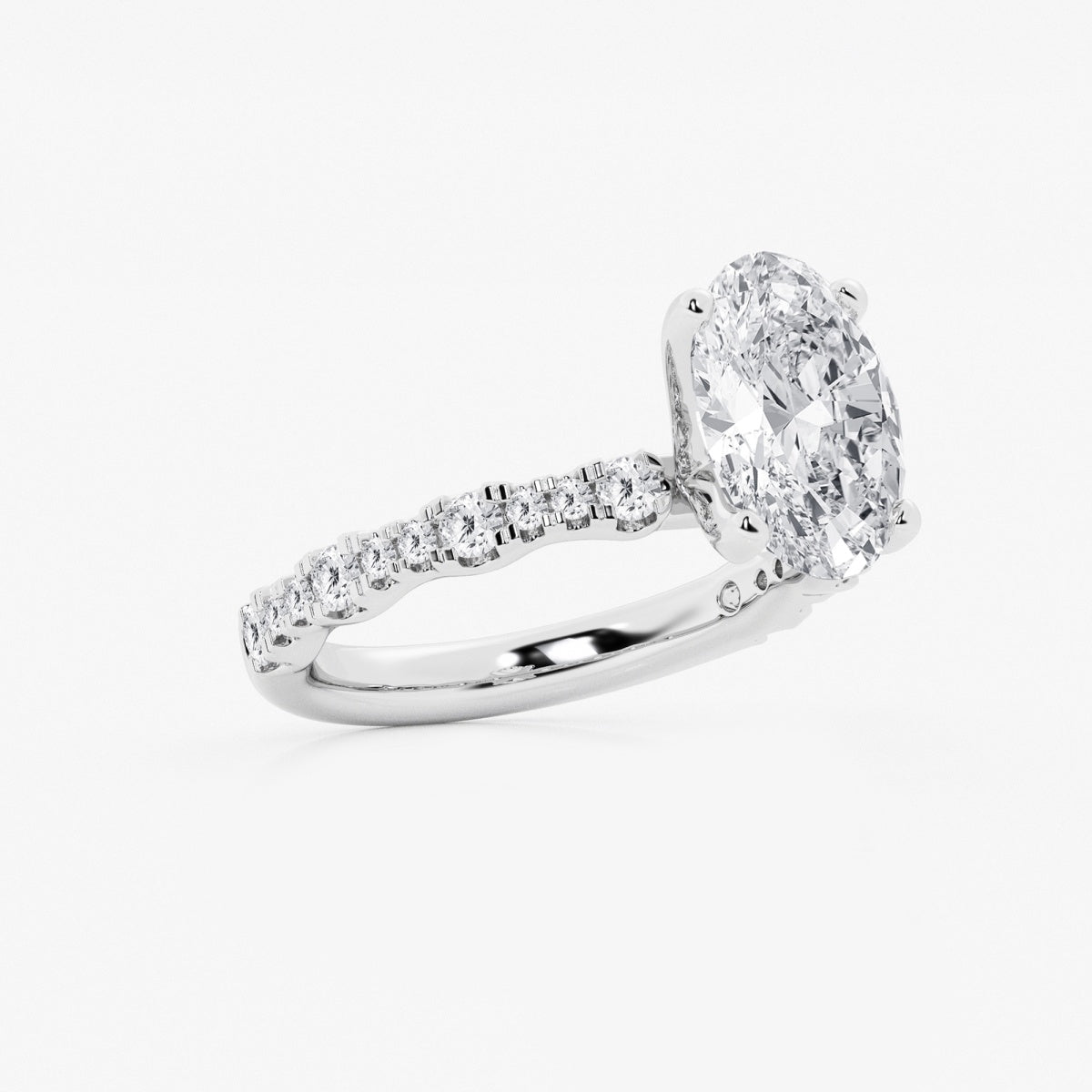 Clara - Station Side Stones Engagement Ring