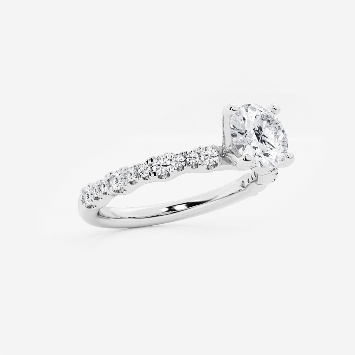 Clara - Station Side Stones Engagement Ring