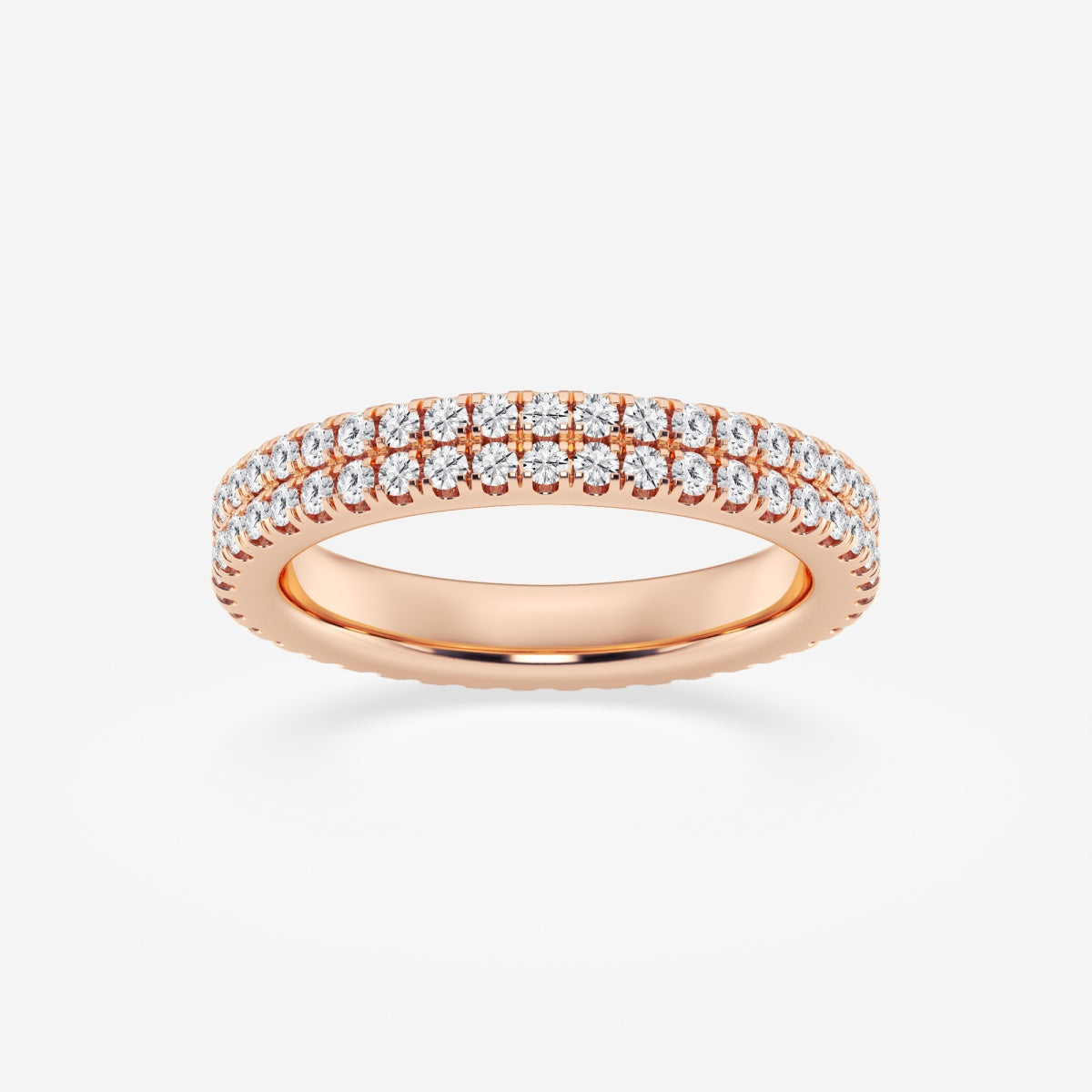 Clara - Two Row Micro Pave Wedding Ring