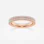 Clara - Two Row Micro Pave Wedding Ring