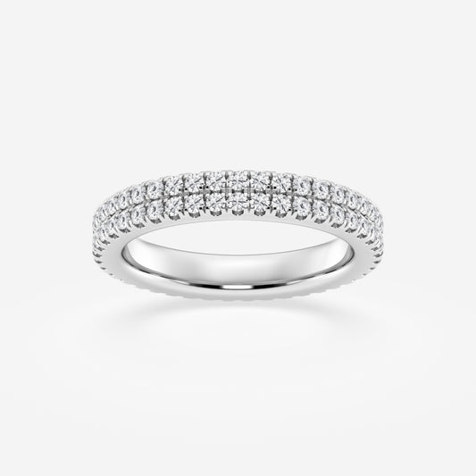 Clara - Two Row Micro Pave Wedding Ring