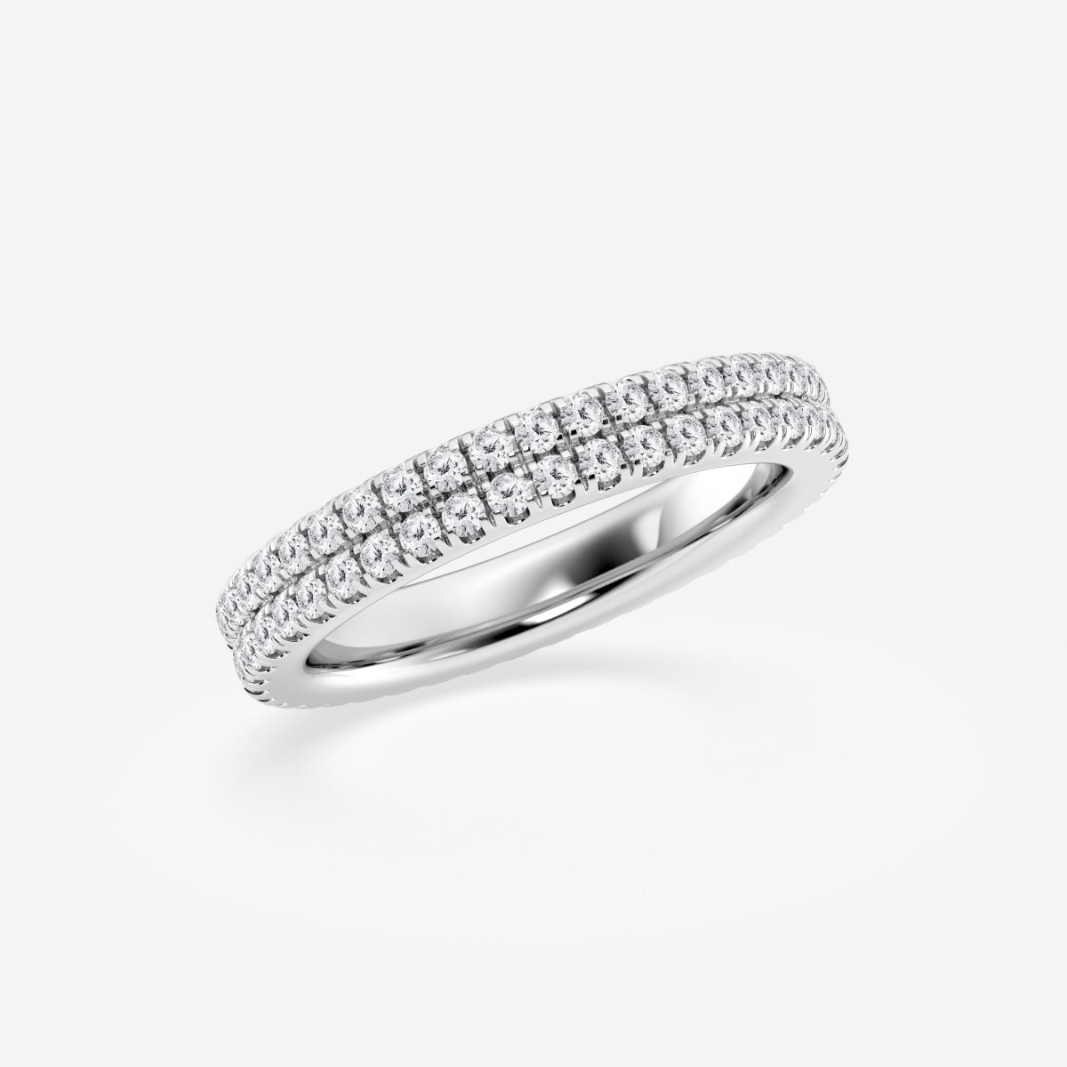 Clara - Two Row Micro Pave Wedding Ring